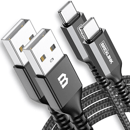 Cable USB C, cargador tipo C Cable de carga USB 3A Carga ráp