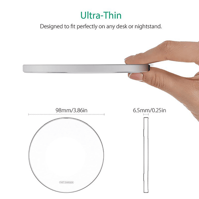 Cargador inalámbrico Almohadilla de carga inalámbrica rápida