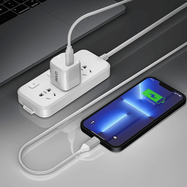 GaNHub Cargador USB C de 30 W, bloque de cargador de pared r