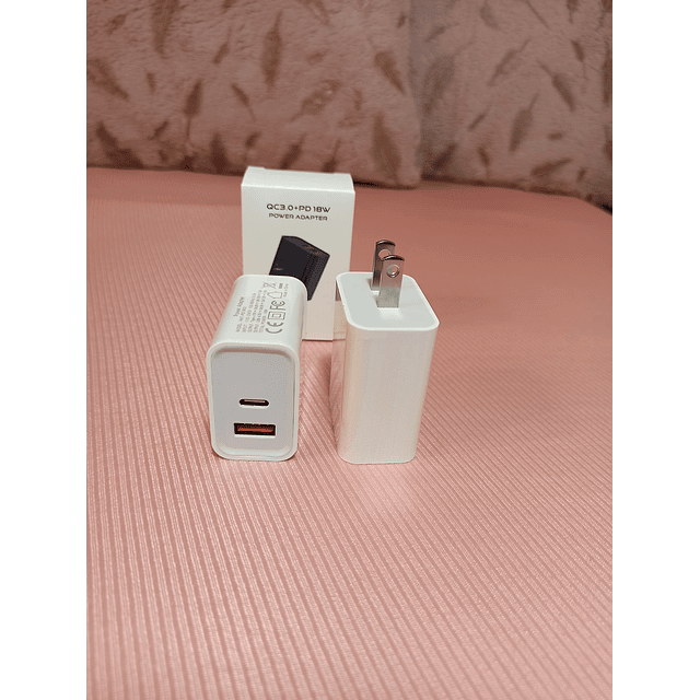 Adaptador de corriente QC3.0-PD 18W Blanco