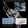 Cargador de coche retráctil de 100 W, cargador de coche retr