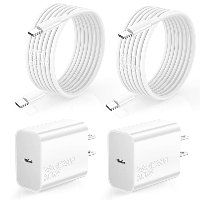 Cargador de pared USB C para iPhone 15, cargador de pared US