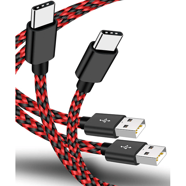 【Paquete de 2 cables de carga USB-C de 6 pies para Motorola