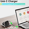 Bloque de cargador USB C de 65 W, cargador de pared de doble