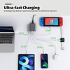 Cargador USB C, estación de carga USB C de 160 W, cargador p