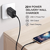 Bloque de cargador USB C, adaptador USB C de pared de alimen