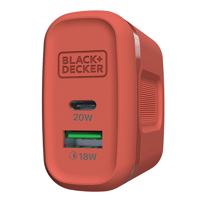 BLACK-DECKER Cargador de pared PD de carga rápida, 2 puertos