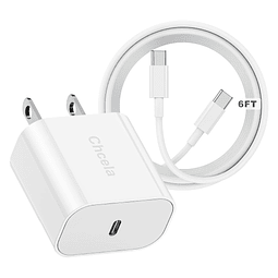 Cargador rápido para iPhone 15, cargador de pared USB C de 2