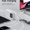 Cargador USB C de 200 W, cargador GaN de escritorio de 5 pue