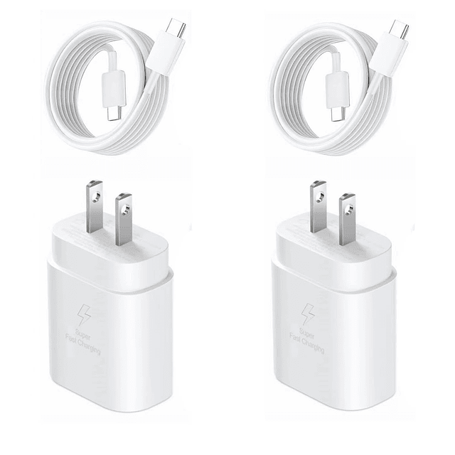 Cargador tipo C, paquete de 2 cargadores de pared PD USB C d