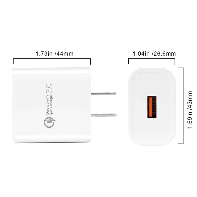 Quick Charge3.0 Cargador rápido para LG Stylo 2 2V LS775 VS8