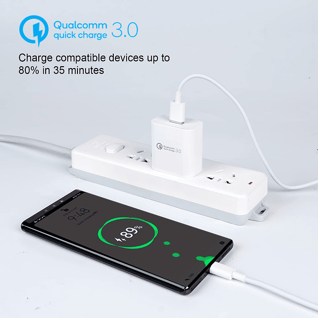 Quick Charge3.0 Cargador rápido para LG Stylo 2 2V LS775 VS8