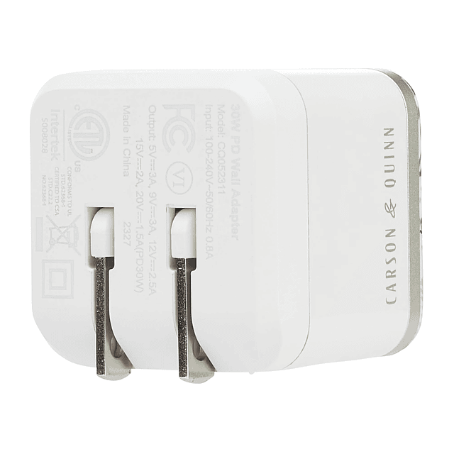 Adaptador de corriente USB-C de 30 W para iPhone, iPad, Goog