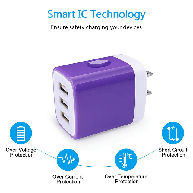 Bloque de cargador de pared, cubo de carga USB, cargador de