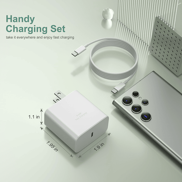 Cargador tipo C de 45 W de carga rápida, USB C cargador de p