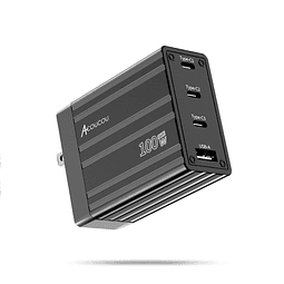 Cargador USB C GaN de 100 W y 4 Puertos, para teléfono, comp