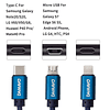 Paquete de 2 cables de carga múltiple 3 en 1 de 3.3 pies, di