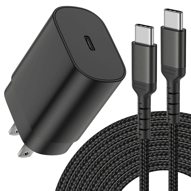 Cargador USB C de 25 W y cable de carga rápida tipo C cargad