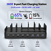 Estación de carga USB C de 280 W para múltiples dispositivos