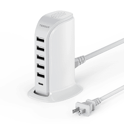 Estación de Carga USB para Múltiples Dispositivos 40W, USB C