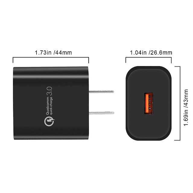 Adaptador de cargador USB C de alta velocidad de 18W Compati