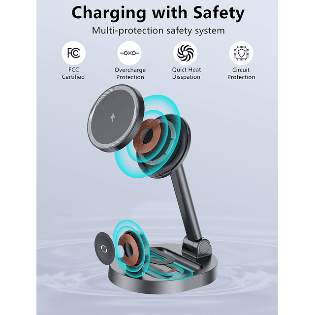 Estación de carga inalámbrica Mag-Safe 3 en 1 para dispositi