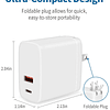 Cargador USB-C de 65 W, cargador de pared QC - PD 3.0 de dob