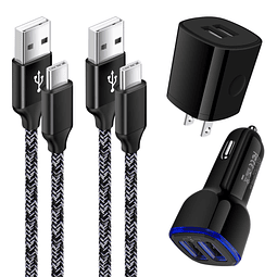 Cargador de coche USB, cargador de pared USB de doble puerto