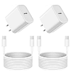 Carga rápida para iPhone 15, paquete de 2 cables de carga rá