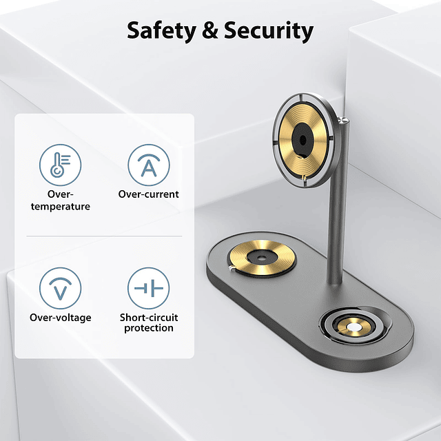 X23 PRO 3 en 1 Soporte de cargador inalámbrico magnético par