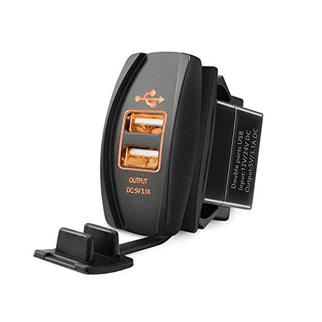 Adaptador de enchufe de cargador de coche USB doble de 5V 3.