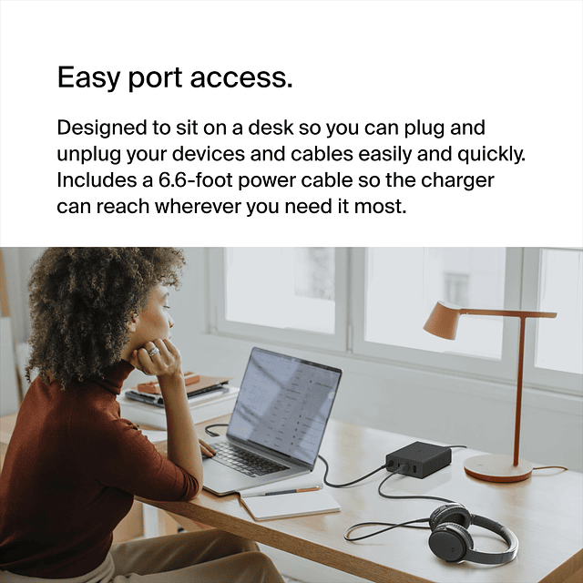 Estación de carga USB GaN de 108 W para múltiples dispositiv