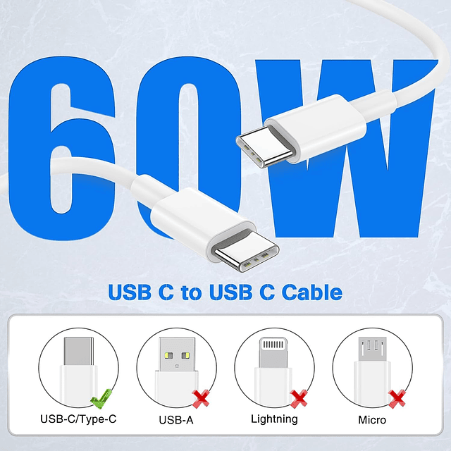 Cargador para iPhone 16, cargador USB C de carga rápida, paq