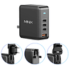 Cargador USB C de 165 W, cargador GaN II PD3.1 Max 140 W, ca