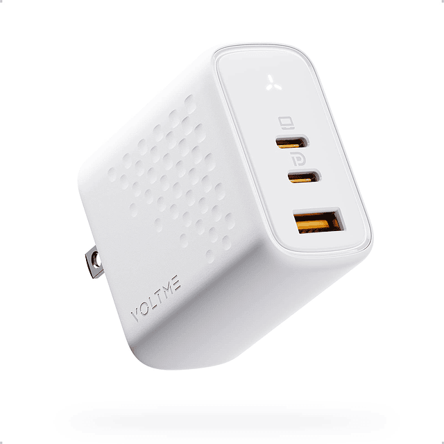 Cargador USB C , bloque de carga rápida GaN de 65 W PPS de 3