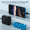 Cargador súper rápido Samsung USB-C de 45 W tipo C para Sams