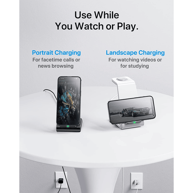 Estación de carga inalámbrica , cargador 3 en 1 para Apple i