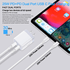 Cargador rápido de 25 W para iPhone 16, cargador USB C de do