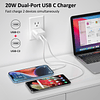 Paquete de 2 cargadores de pared USB-C, adaptador de corrien