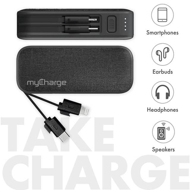 PowerHub Mini cargador portátil para iPhone - 3000 mAh y cab