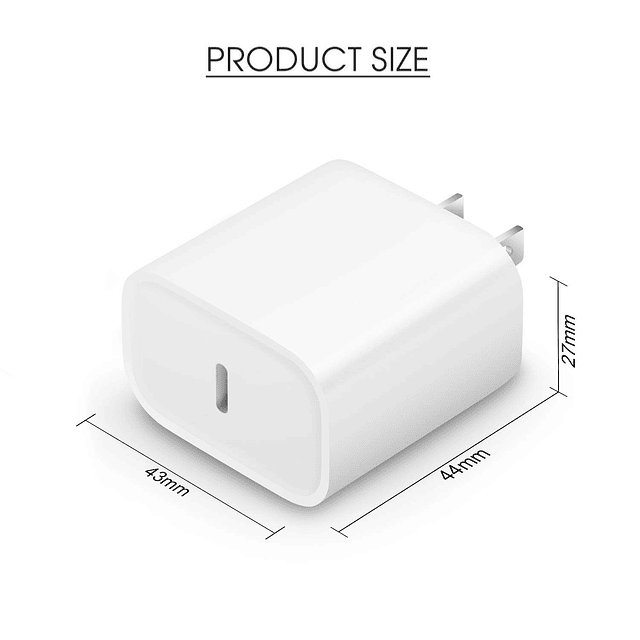 Bloque de cargador USB C Bloque de cargador para iPhone 16 A