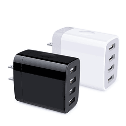 Cargador de pared USB múltiple, 2 unidades de 4 puertos USB