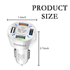 Adaptador de cargador de coche de 4 puertos, carga rápida QC