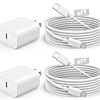 2 paquetes de adaptador de carga rápida para iPhone y iPad,