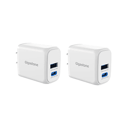 20W USB C US A Cargador de pared de doble puerto, paquete de