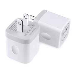 Bloque de cargador USB, cargador de pared de 5 V 1 A, paquet