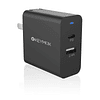 Cargador USB C, cargador KEYMOX de 30 W de 2 puertos con ada