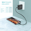 Cargador USB C, cargador KEYMOX de 30 W de 2 puertos con ada