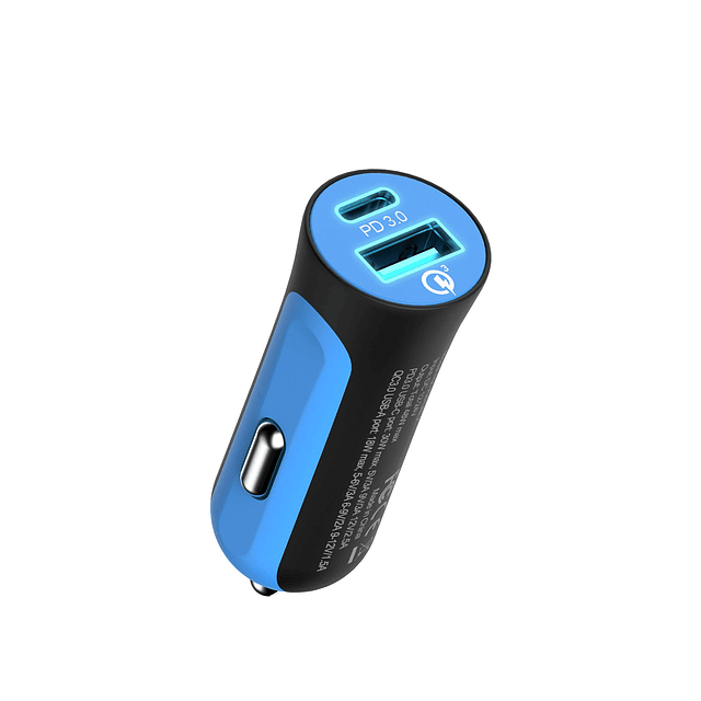 X2PD 30W USB-C PD Cargador dual para automóvil compacto y rá