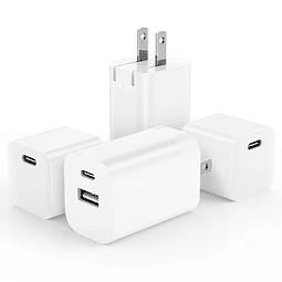 Bloque de cargador USB C 20W PD USB-C Bloque de carga rápida